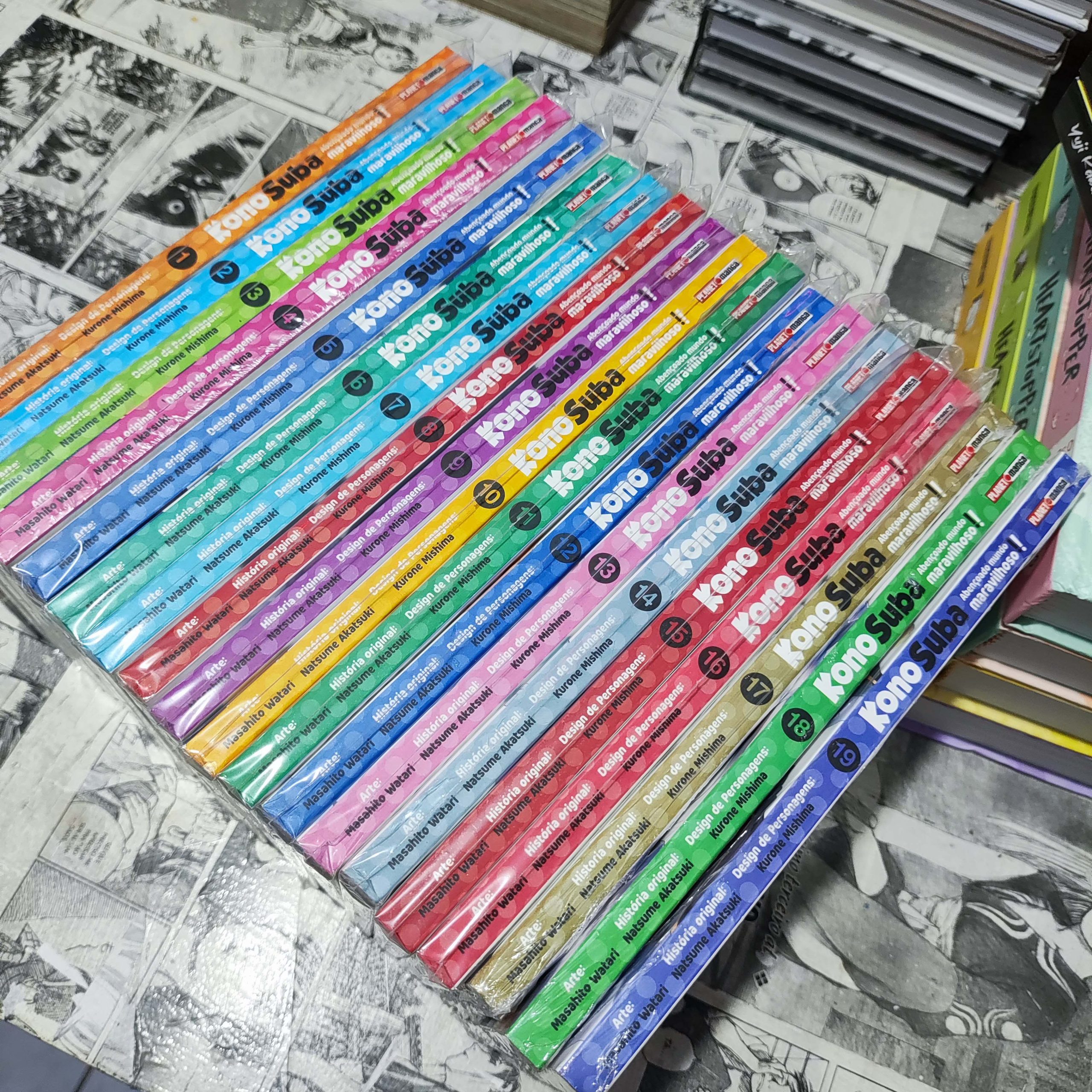 Konosuba - Vol.1 ao 19 (Lote #317)