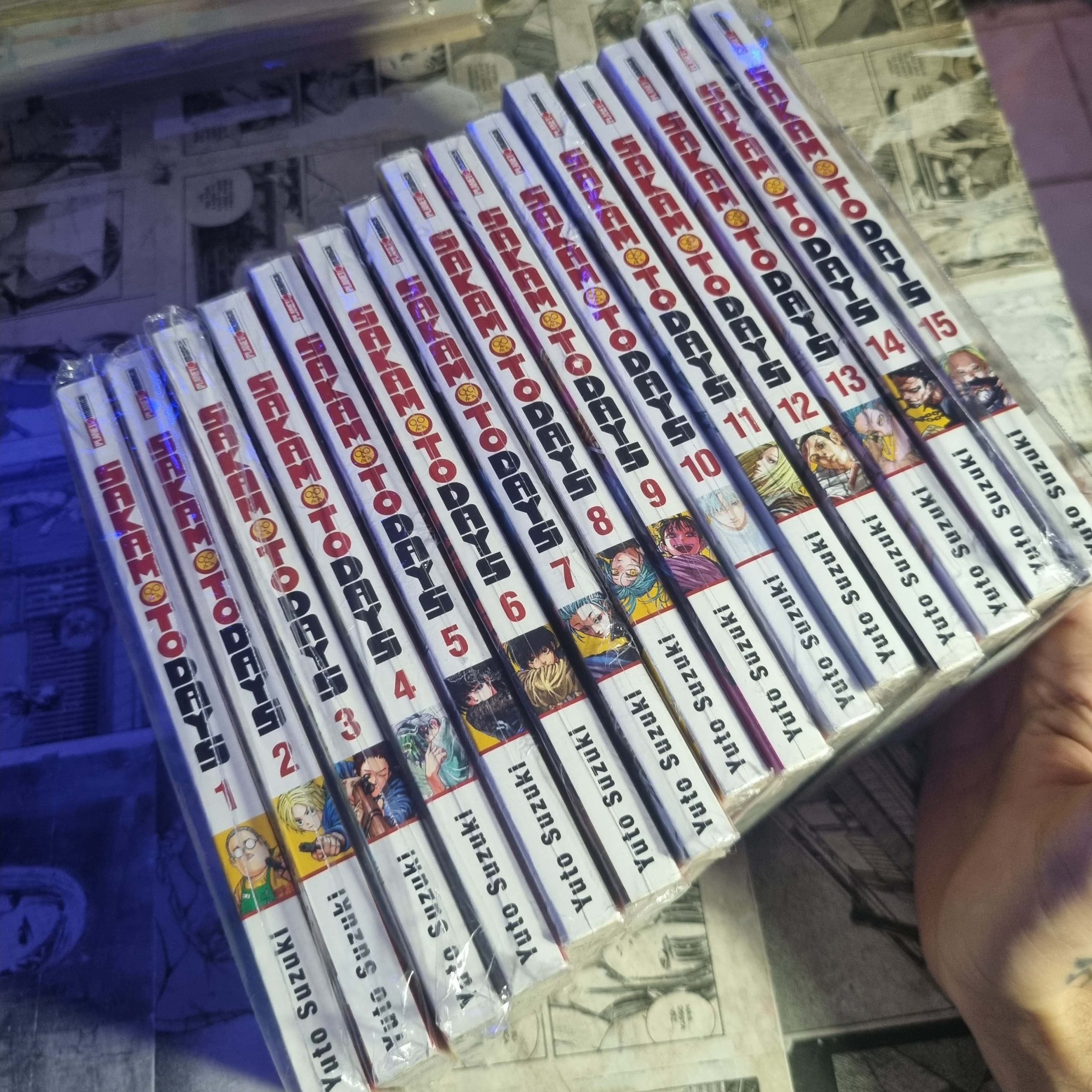 Sakamoto Days - Vol.1 ao 15 (Lote #343)
